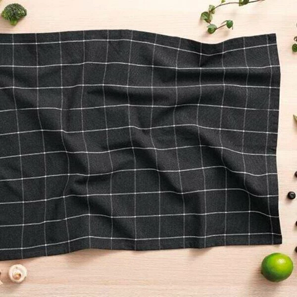 Ladelle Geschirrtücher 2er-Set 70x45 Cm Eco Check Anthrazit 4 Ladelle Geschirrtücher 2er-Set 70x45 Cm Eco Check Anthrazit – Bild 2