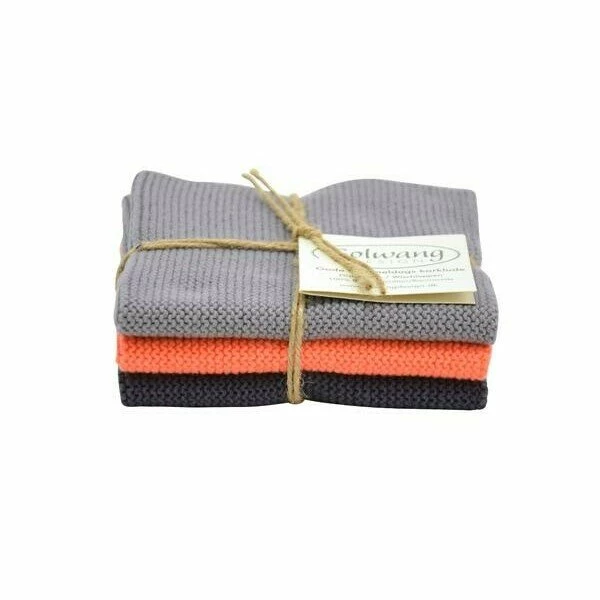 Solwang Wischtücher 3er Set Grau Koralle 3 Solwang Wischtücher 3er Set Grau Koralle