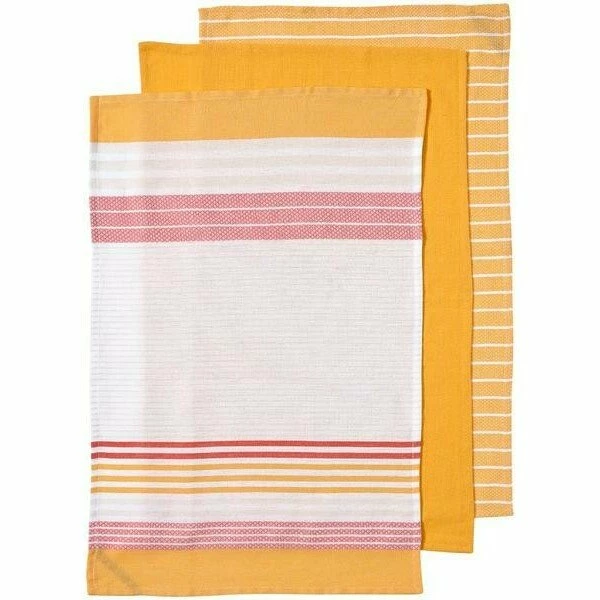 Ladelle 3er Set Geschirrtücher 45x70cm Dwell Gestreift Gelb Baumwolle 3 Ladelle 3er Set Geschirrtücher 45x70cm Dwell Gestreift Gelb Baumwolle