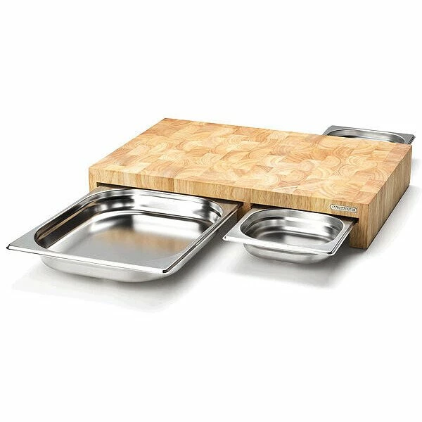 Continenta Schneidebrett Mit 3 Schubladen 50x33 Cm Gummibaum 4 Continenta Schneidebrett Mit 3 Schubladen 50x33 Cm Gummibaum – Bild 2